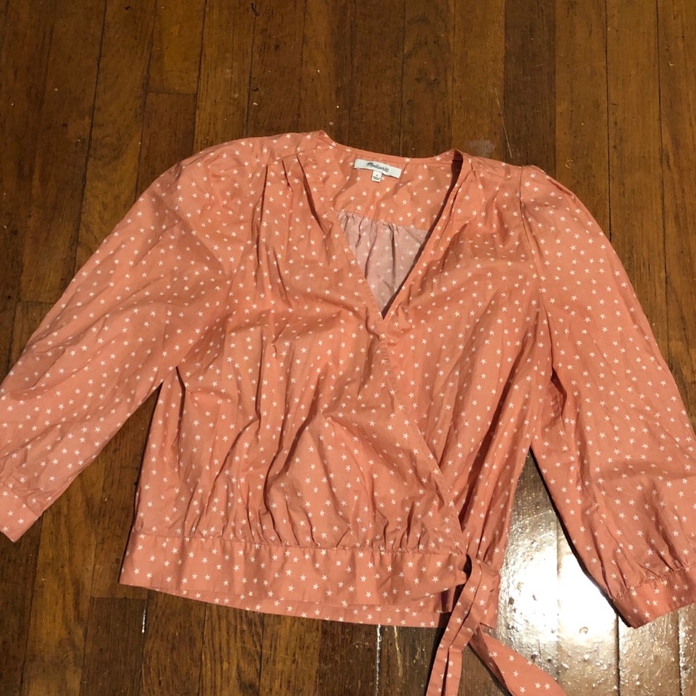 Madewell wrap tie shirt